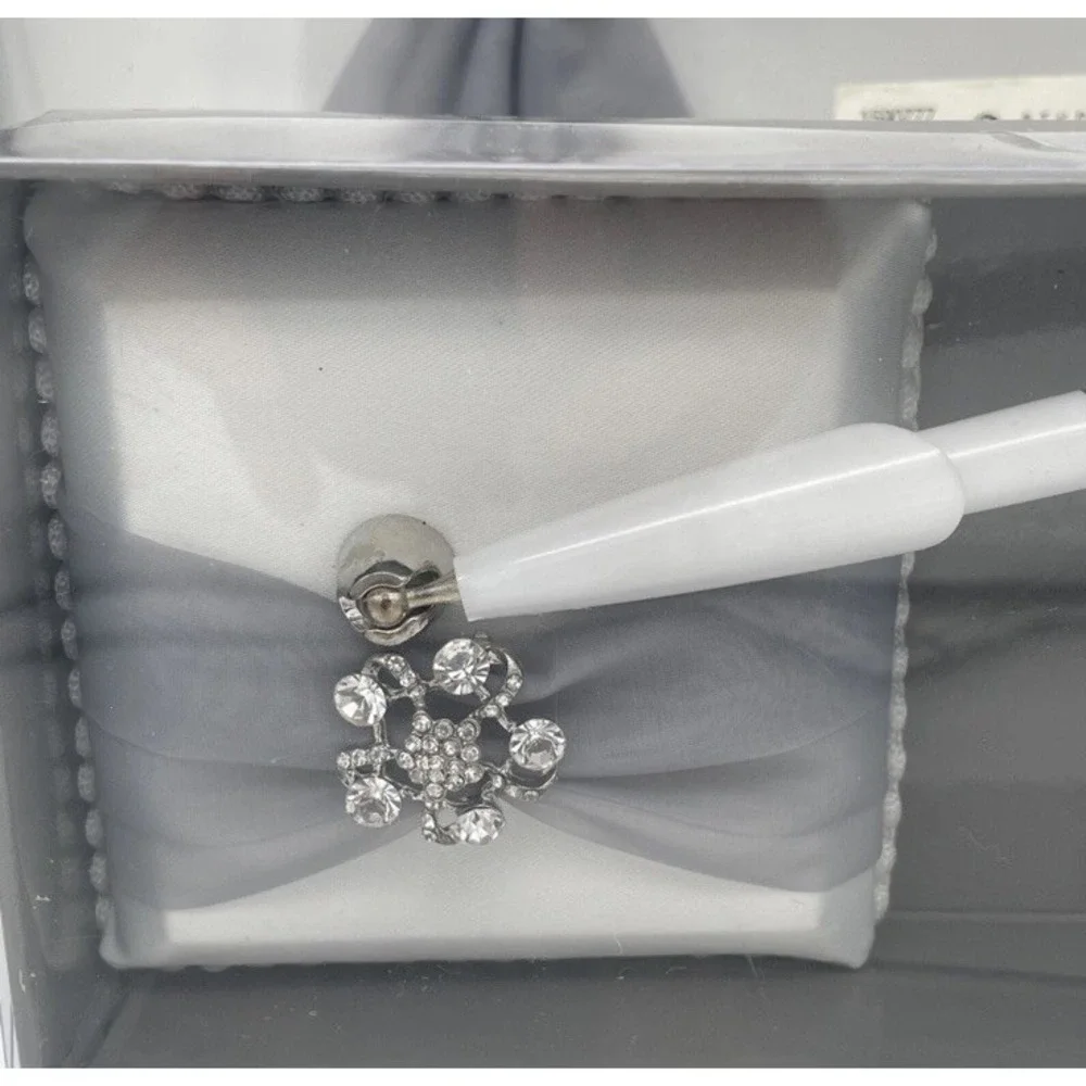 Studio His & Hers White Wedding Guest Book w/ Guest Pen‎ New Gray Cs4 Boxed